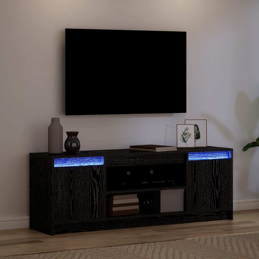TV Eenheden Zwart 139,5 x 34 x 50 cm Bewerkt hout