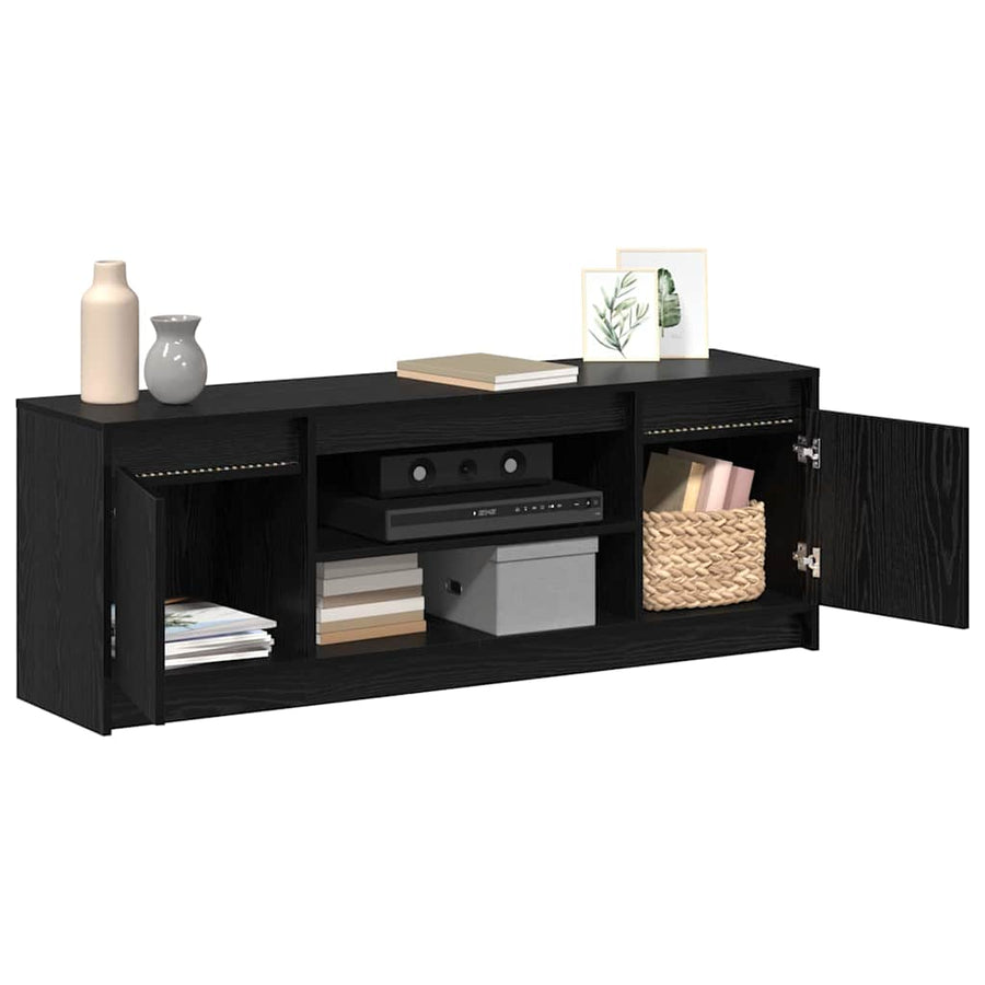 TV Eenheden Zwart 139,5 x 34 x 50 cm Bewerkt hout