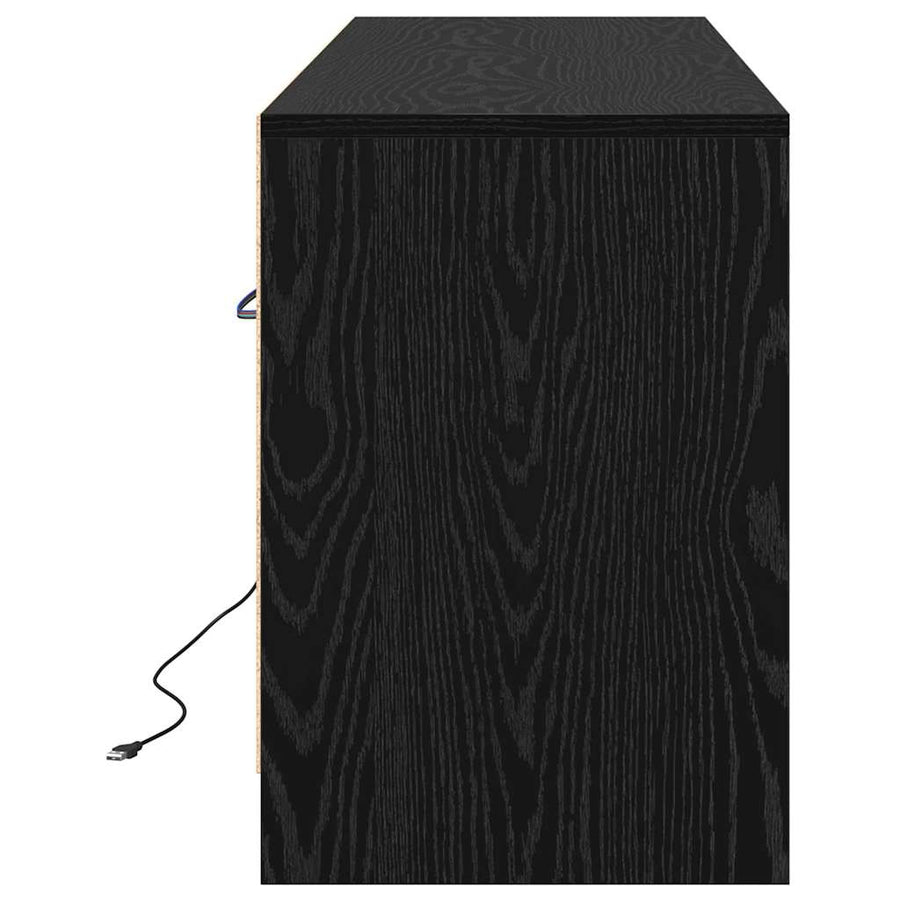 TV Eenheden Zwart 139,5 x 34 x 50 cm Bewerkt hout