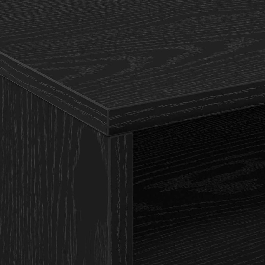 Kast met plank met wiel Zwart Eiken 60 x 48 x 74.5 cm
