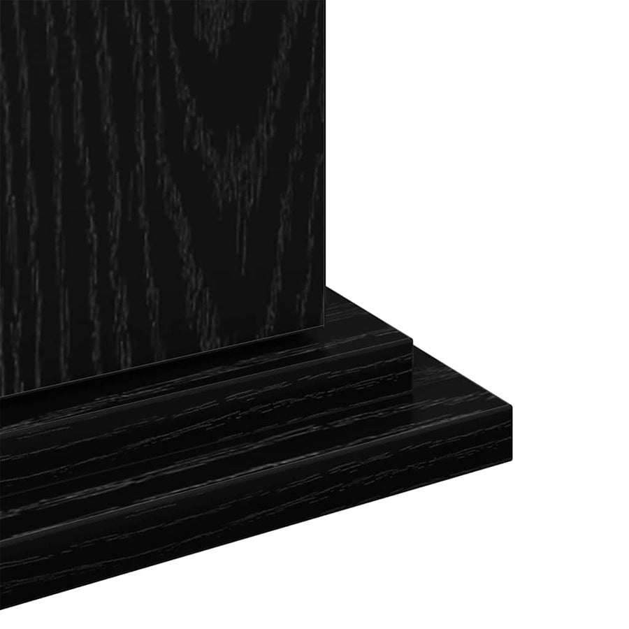 Displaystand met plank Zwart Eiken 31 x 30 x 60 cm Bewerkt hout