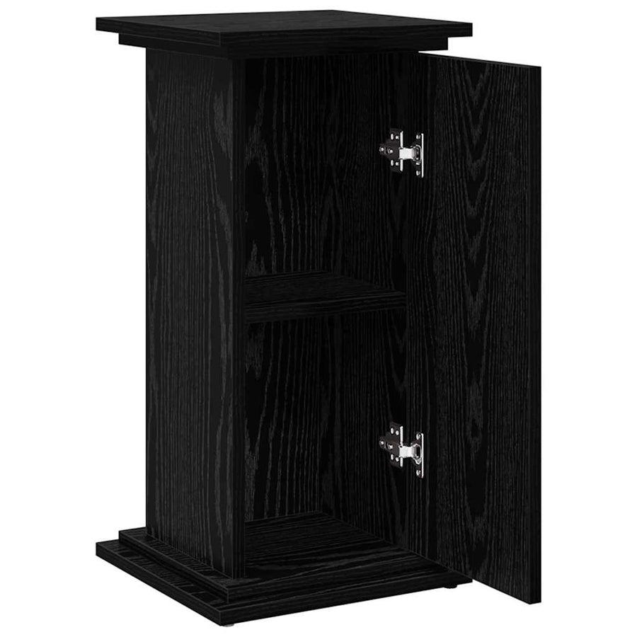 Displaystand met plank Zwart Eiken 31 x 30 x 60 cm Bewerkt hout