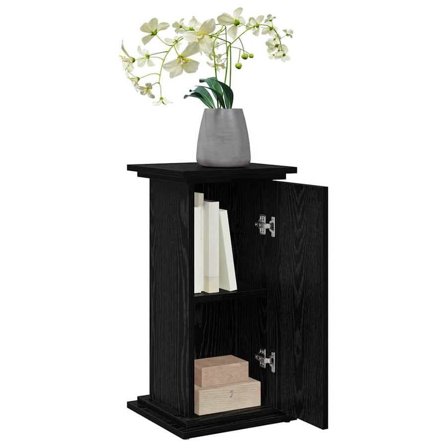 Displaystand met plank Zwart Eiken 31 x 30 x 60 cm Bewerkt hout