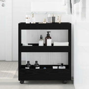 Opbergtrolley 60x18x70 cm zwart eiken