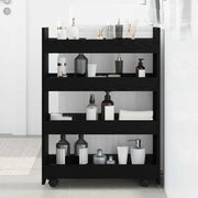 Opbergtrolley 60x20x82 cm zwart eiken