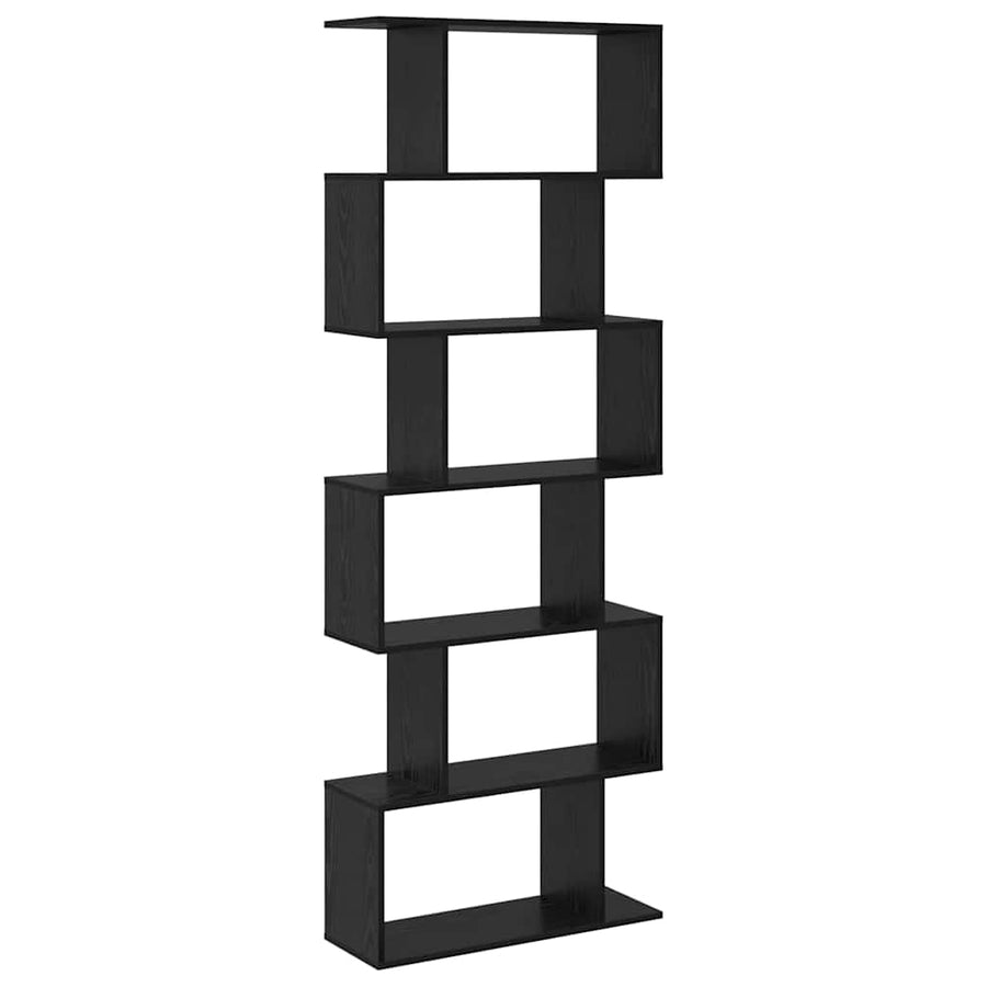 Boekenkast Zwart Eiken 70 x 24 x 193,5 cm Bewerkt hout