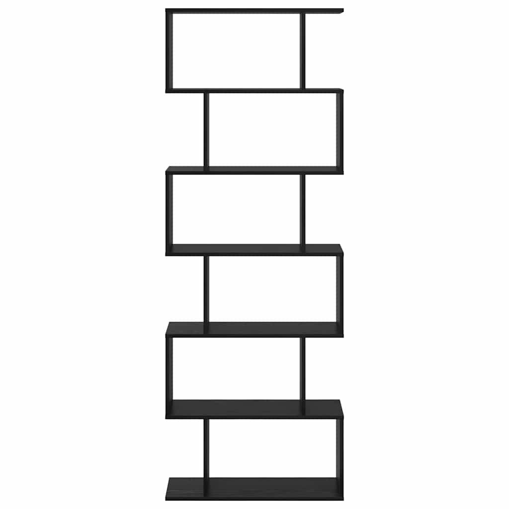Boekenkast Zwart Eiken 70 x 24 x 193,5 cm Bewerkt hout