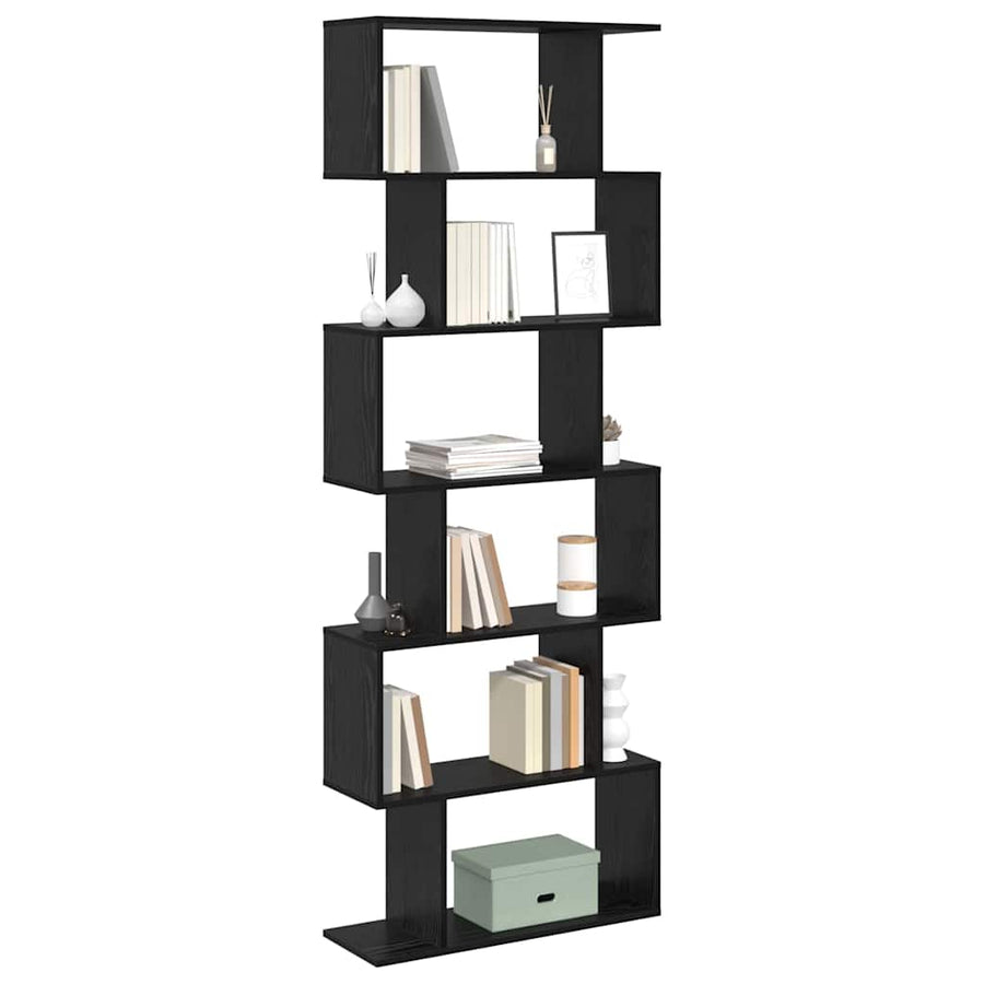 Boekenkast Zwart Eiken 70 x 24 x 193,5 cm Bewerkt hout