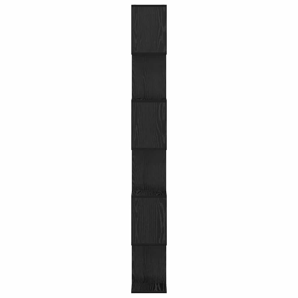Boekenkast Zwart Eiken 70 x 24 x 193,5 cm Bewerkt hout