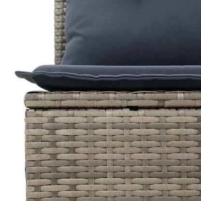 Tuinbankenset 5 st Grijs poly rattan