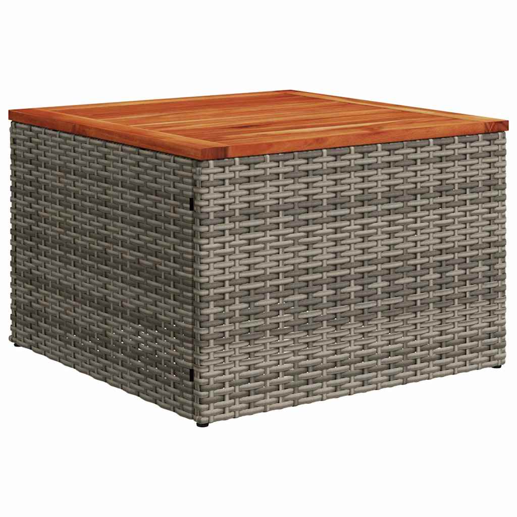 Tuinbankenset 7 st Grijs poly rattan