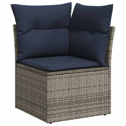 Tuinbankenset 5 st Grijs poly rattan