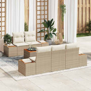 Tuinbankenset poly rotan acaciahout met kussens
