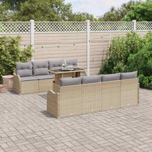 Tuin Sofa Set met kussen 7 pcs Beige en Grijs poly rattan