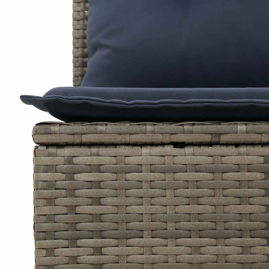 Tuin Sofa Set 8 st Grijs Poly riet