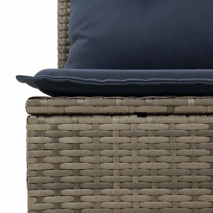 Tuin Sofa Set 8 st Grijs Poly riet