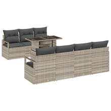 Tuin Sofa Set met opslag 8 pcs Lichtgrijs poly rattan