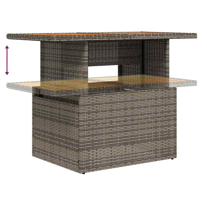 Tuin Sofa Set 6 st grijs en marineblauw