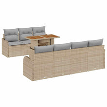 Tuin Sofa Set met kussen 8 pcs beige en lichtgrijs