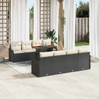 Tuin loungeset 7-delig zwart crème