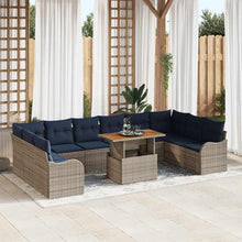 Tuin Sofa Set 11 st 10-Aantal zitplaatsen grijs en marineblauw