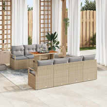 Tuin Sofa Set met kussen met kussen 8 pcs Beige en Grijs