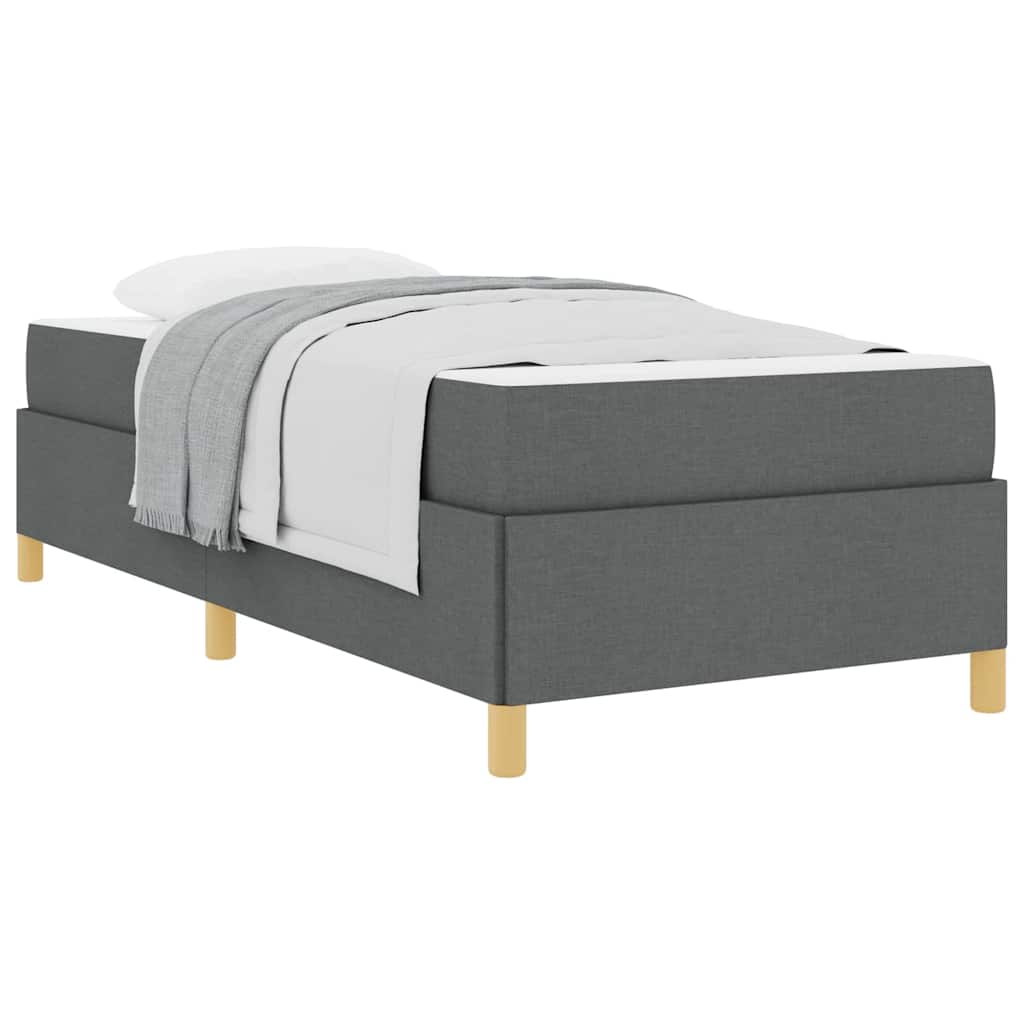 Boxspring bed Donkergrijs en Wit en Donkergrijs 90 x 200 cm