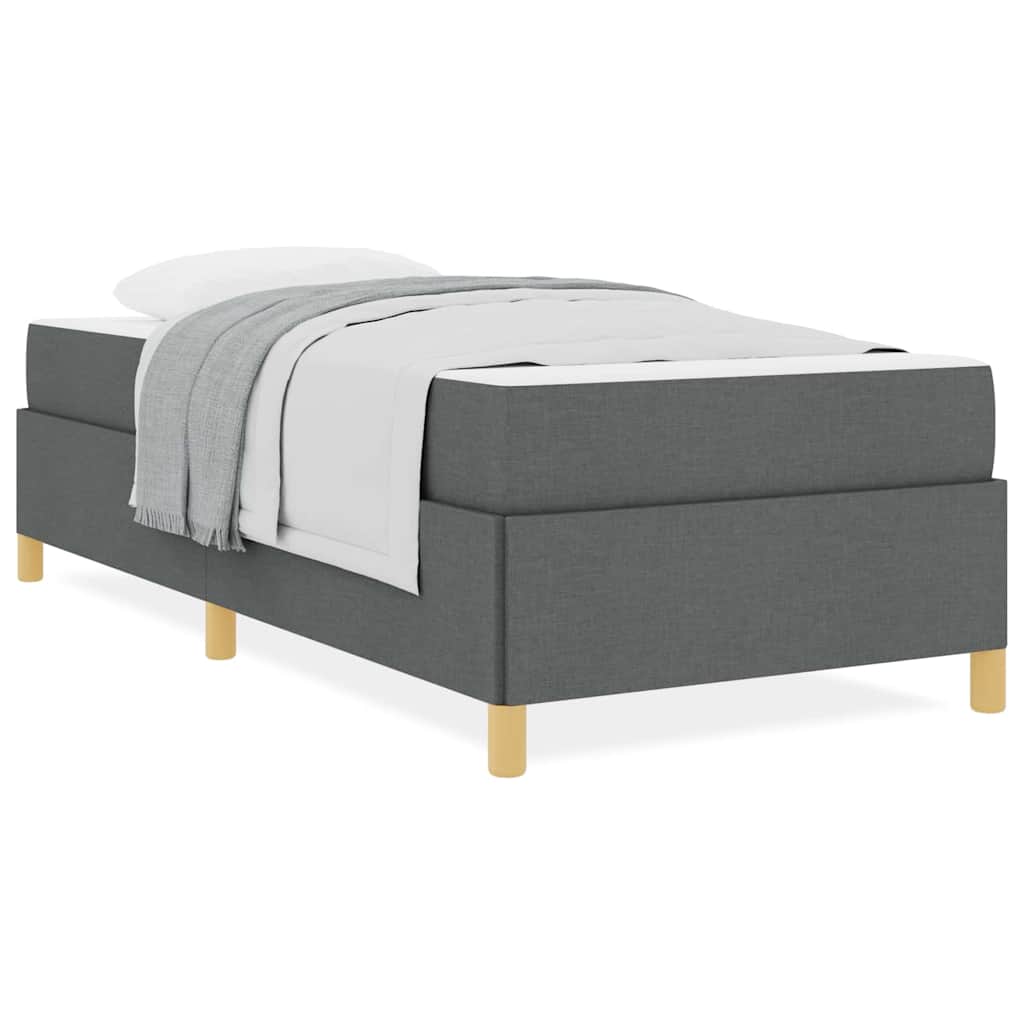 Boxspring bed Donkergrijs en Wit en Donkergrijs 90 x 200 cm