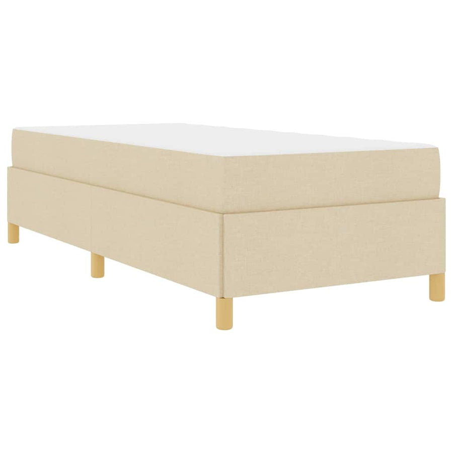 Boxspring bed Anders Zwart en Bruin en Wit 90 x 200 cm Stof