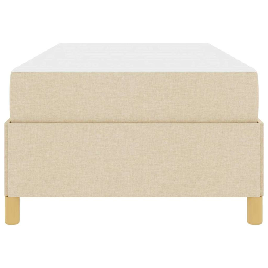 Boxspring bed Anders Zwart en Bruin en Wit 90 x 200 cm Stof