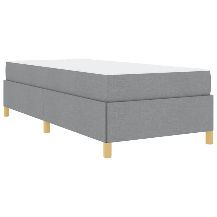 Boxspring bed Anders Lichtgrijs en Wit 100 x 200 cm Stof