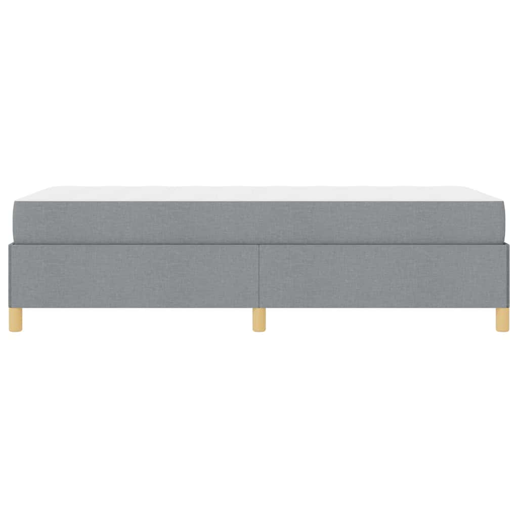 Boxspring bed Anders Lichtgrijs en Wit 100 x 200 cm Stof