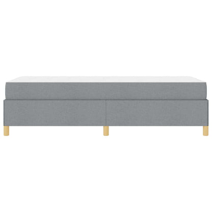 Boxspring bed Anders Lichtgrijs en Wit 100 x 200 cm Stof