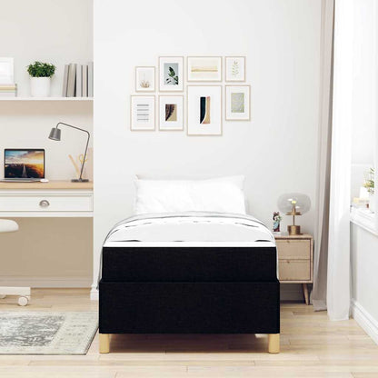 Boxspring bed Anders Zwart en Wit en Zwart 100 x 200 cm Stof