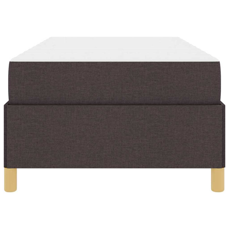 Boxspring bed Anders Donkerbruin en Wit 100 x 200 cm Stof