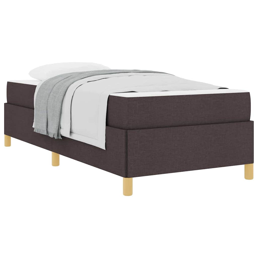 Boxspring bed Anders Donkerbruin en Wit 100 x 200 cm Stof