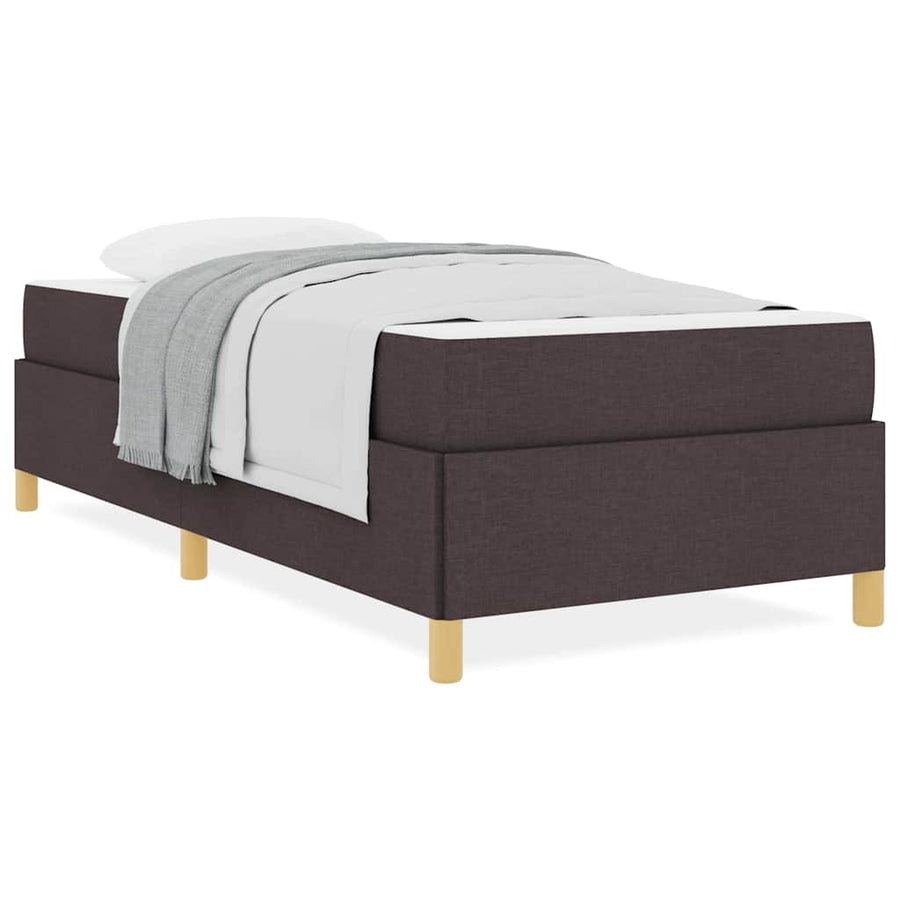 Boxspring bed Anders Donkerbruin en Wit 100 x 200 cm Stof