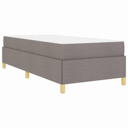 Boxspring bed Anders Zwart en Bruin en Wit 100 x 200 cm Stof