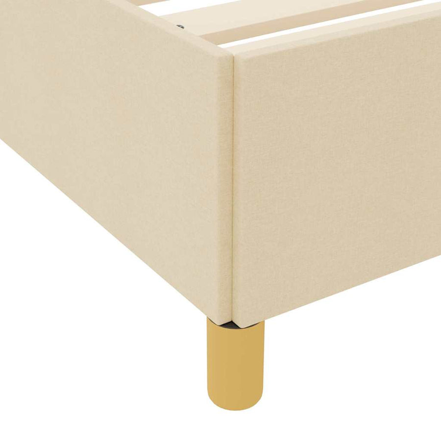 Boxspring bed Anders Wit en Crème 100 x 200 cm Stof