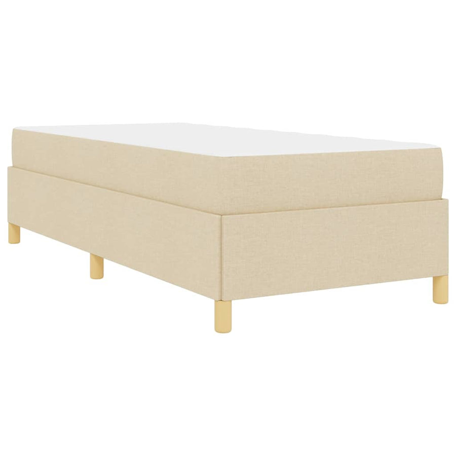 Boxspring bed Anders Wit en Crème 100 x 200 cm Stof