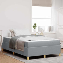 Boxspring bed Anders Lichtgrijs en Wit 120 x 190 cm Stof