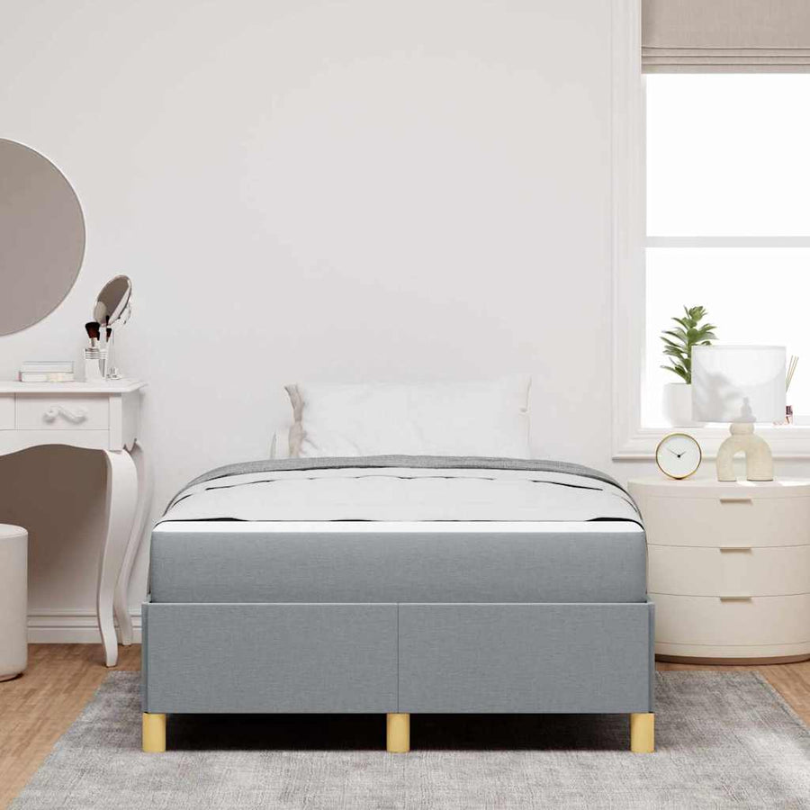 Boxspring bed Anders Lichtgrijs en Wit 120 x 190 cm Stof