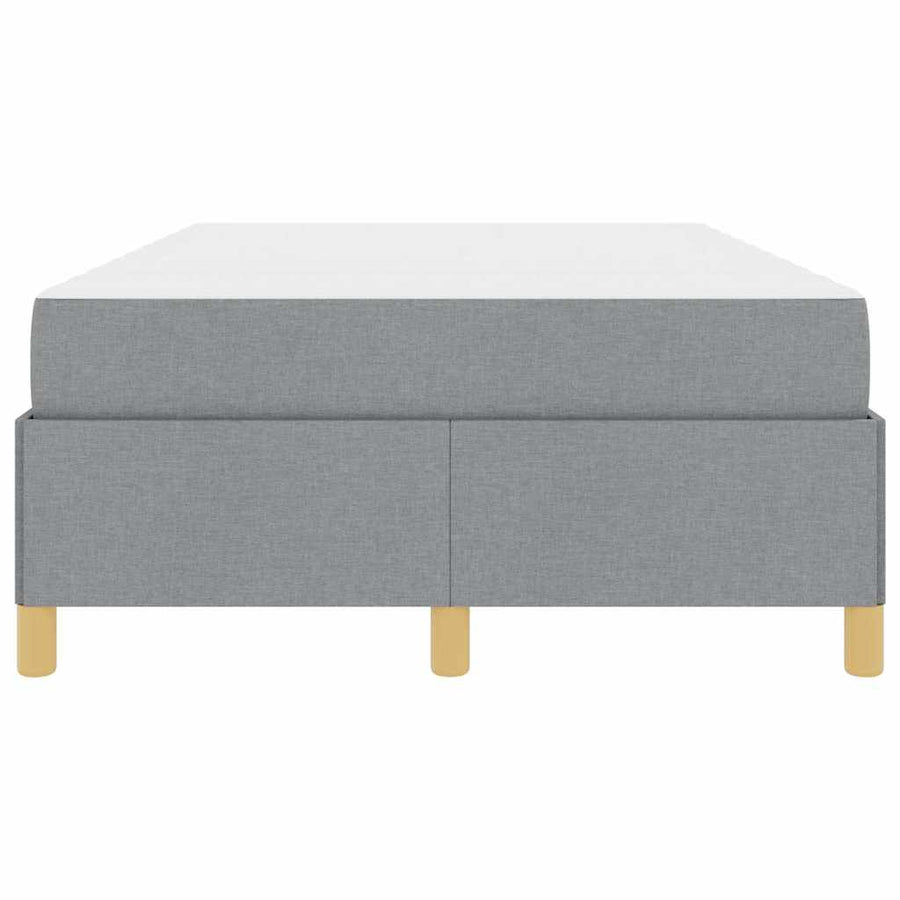 Boxspring bed Anders Lichtgrijs en Wit 120 x 190 cm Stof
