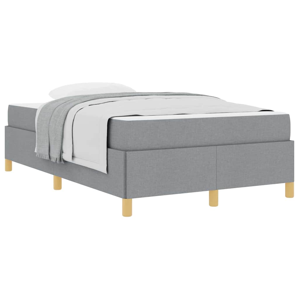 Boxspring bed Anders Lichtgrijs en Wit 120 x 190 cm Stof