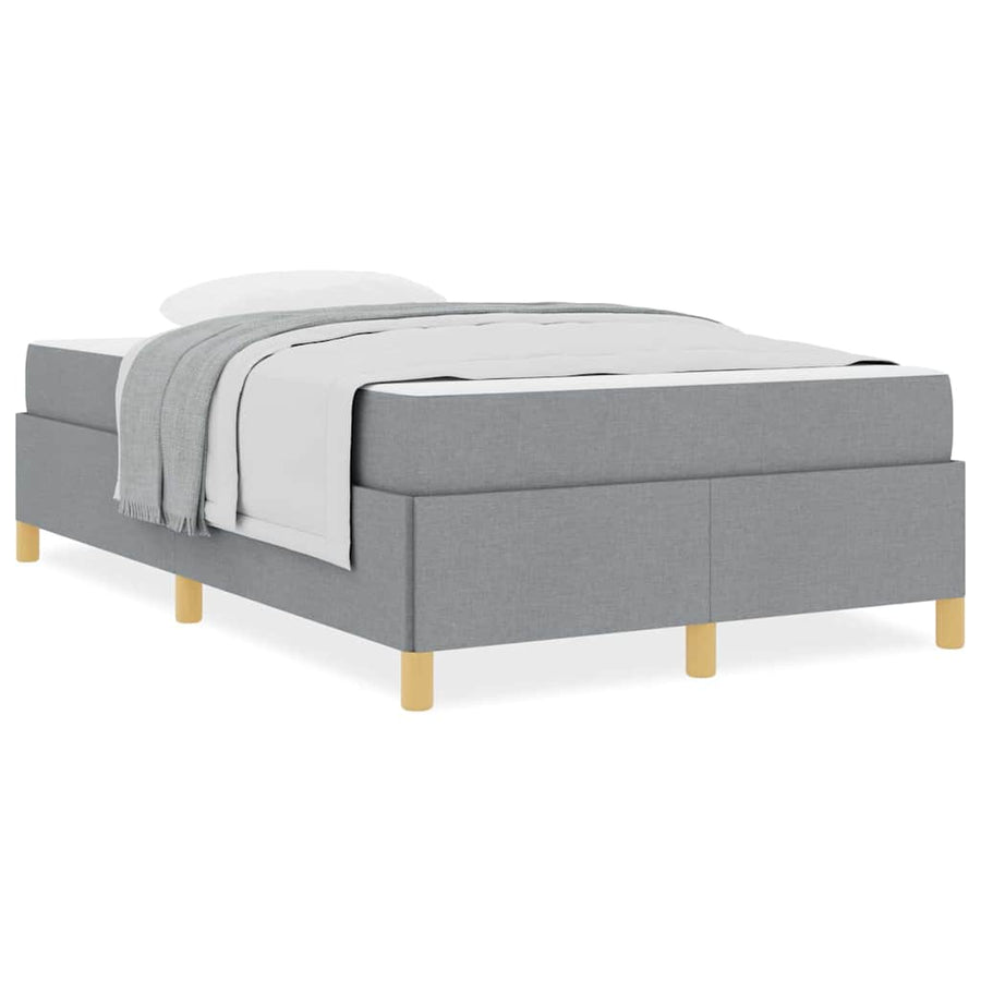 Boxspring bed Anders Lichtgrijs en Wit 120 x 190 cm Stof
