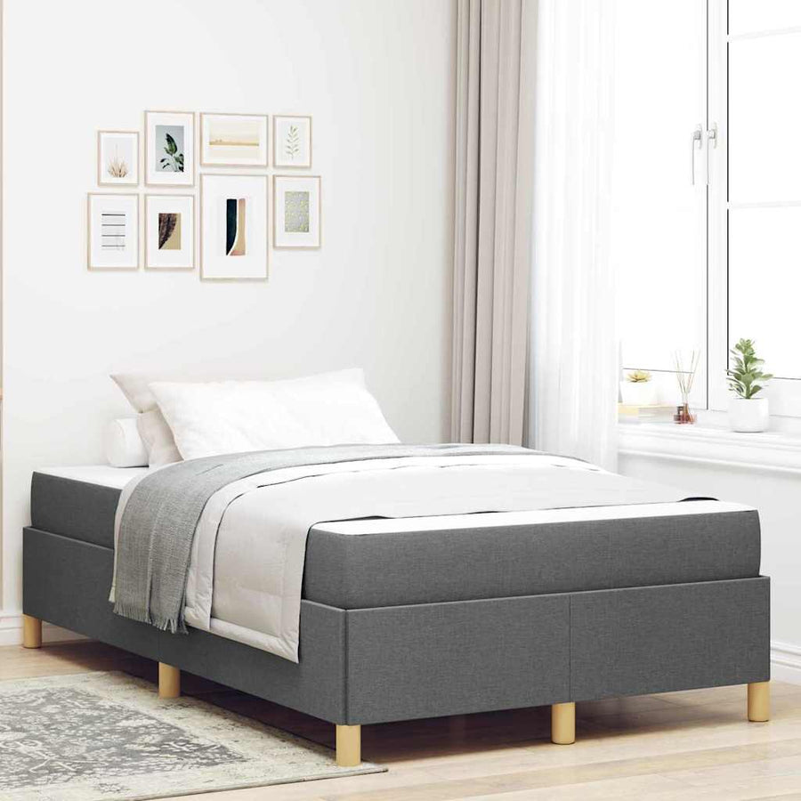 Boxspring bed Anders Donkergrijs 120 x 190 cm Stof