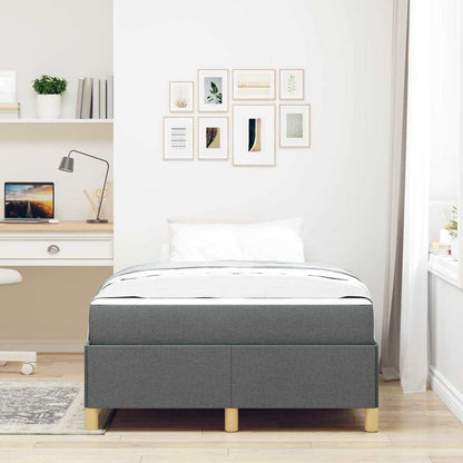 Boxspring bed Anders Donkergrijs 120 x 190 cm Stof