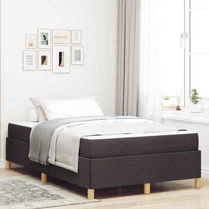 Boxspring bed Anders Donkerbruin en Wit 120 x 190 cm Stof