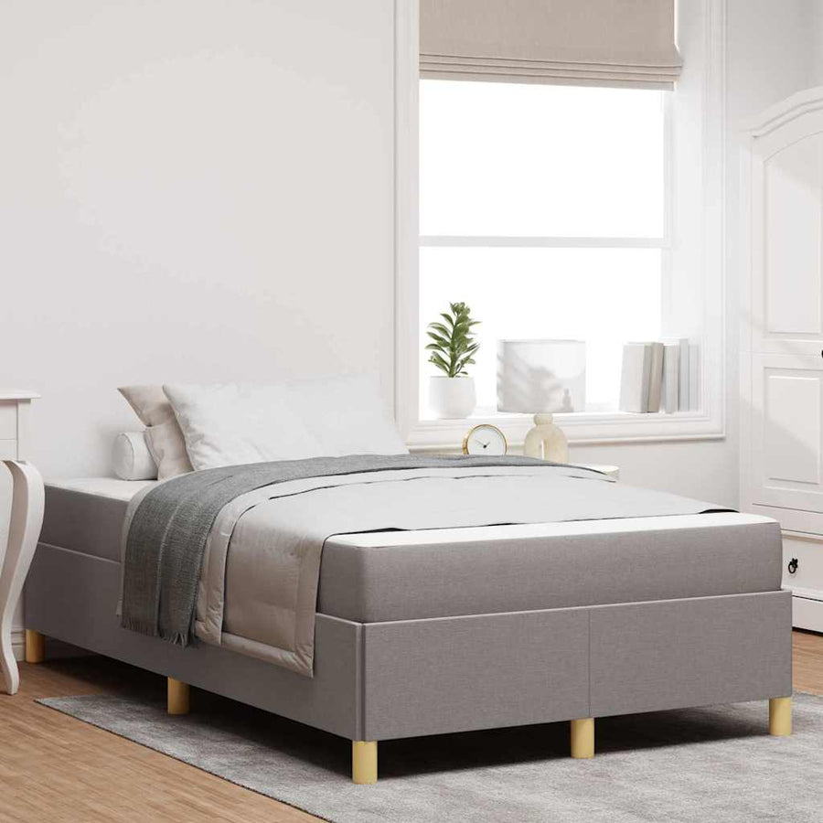 Boxspring bed Anders Taupe en Wit 120 x 190 cm Stof