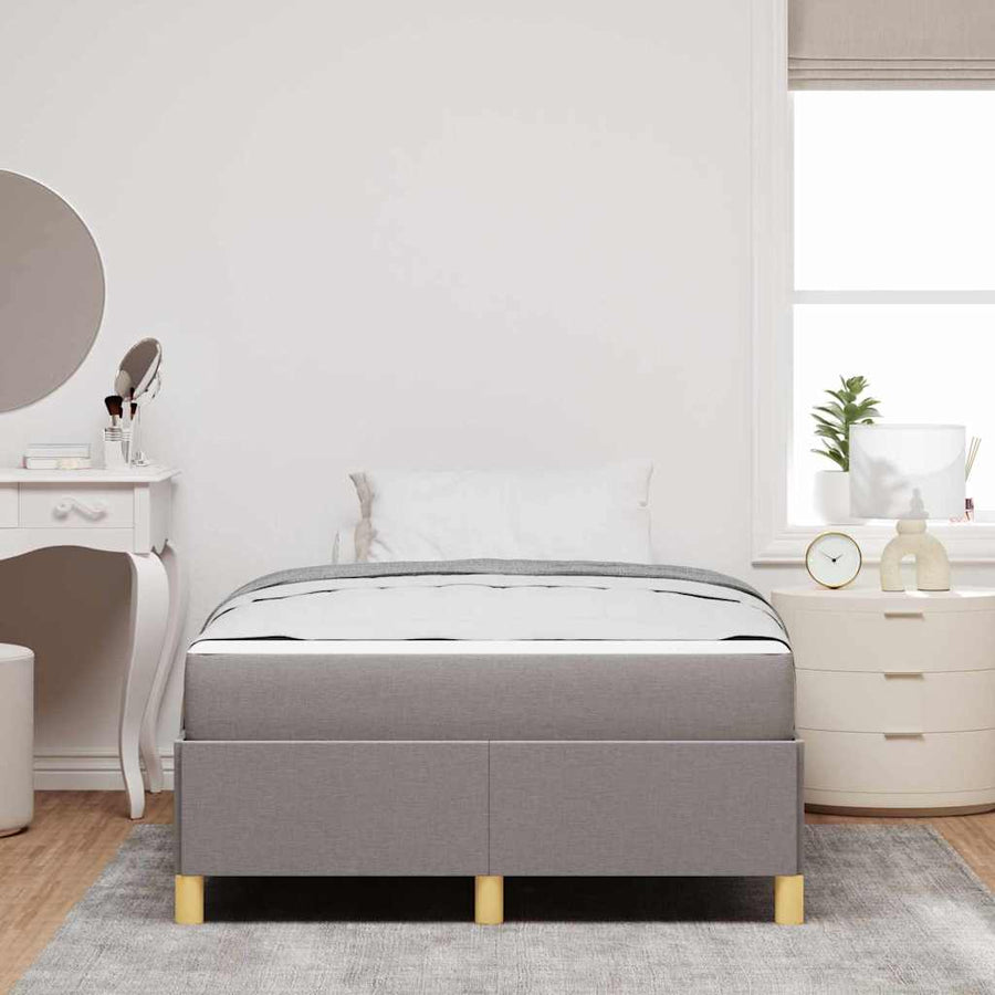 Boxspring bed Anders Taupe en Wit 120 x 190 cm Stof